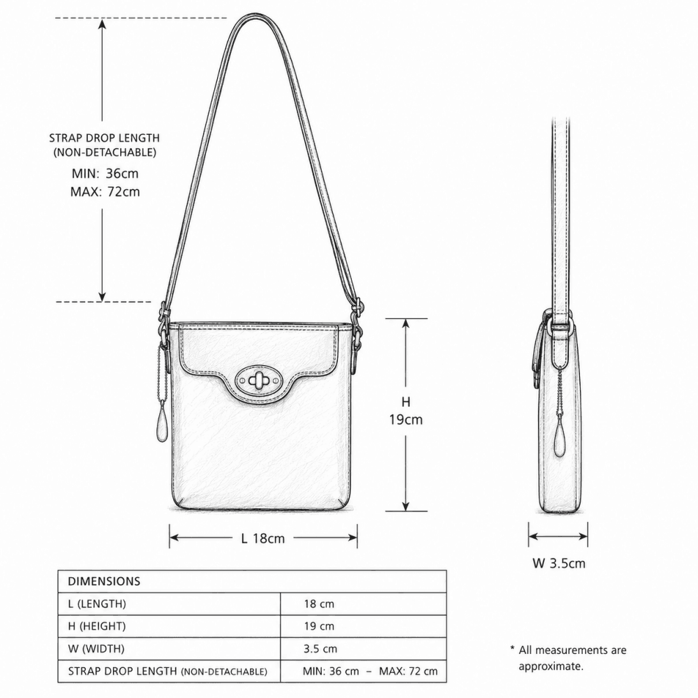 Genuine Leather Crossbody Bag with Zip Top Closure for Women in Black: L-33