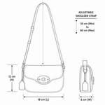 Ashwood Leather Small Crossbody Bag for Women in Black: L-32