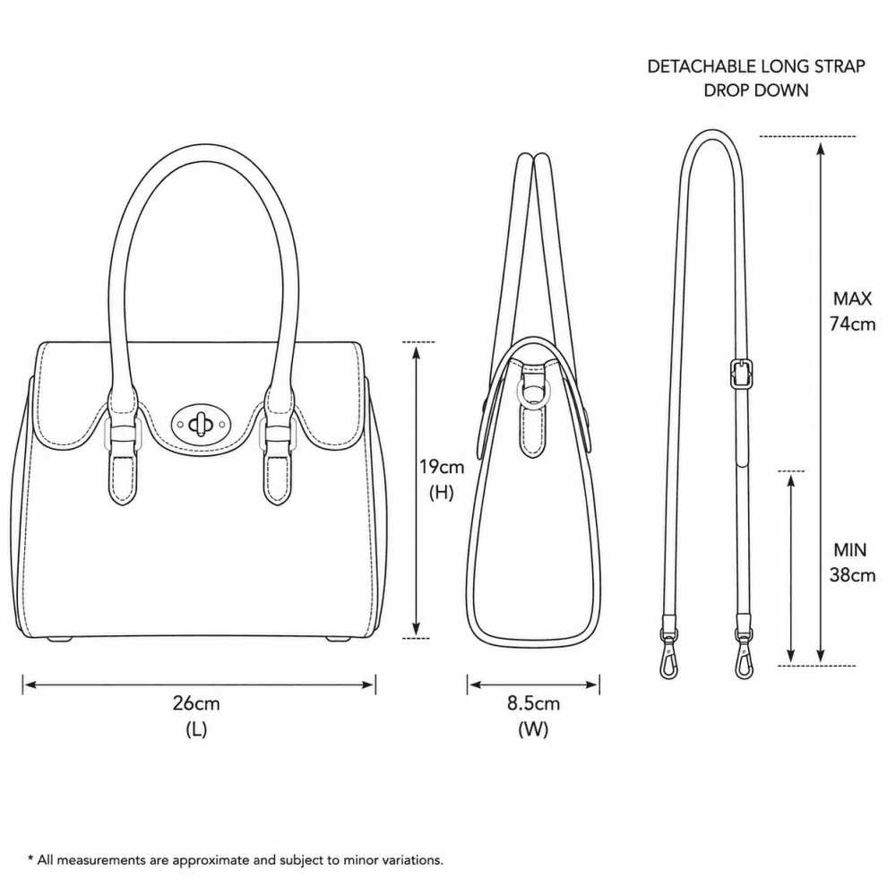 Exquisite Genuine Leather Medium Shoulder Bag for Women in Brown: L-38