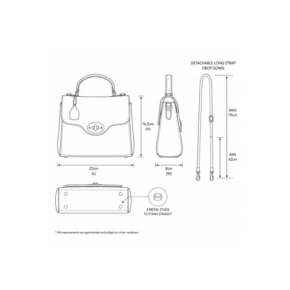 Exquisite Genuine Leather Top Handle Bag with Detachable Strap for Women in Tan: L-36