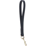 Genuine Leather Short Traffic Lead with Solid Brass Trigger Clasp in Black – K9-L11