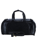 Ashwood Leather Expandable Travel Carrier Bag for Dogs & Cats in Black: K9-T01