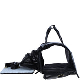 Ashwood Leather Expandable Travel Carrier Bag for Dogs & Cats in Black: K9-T01