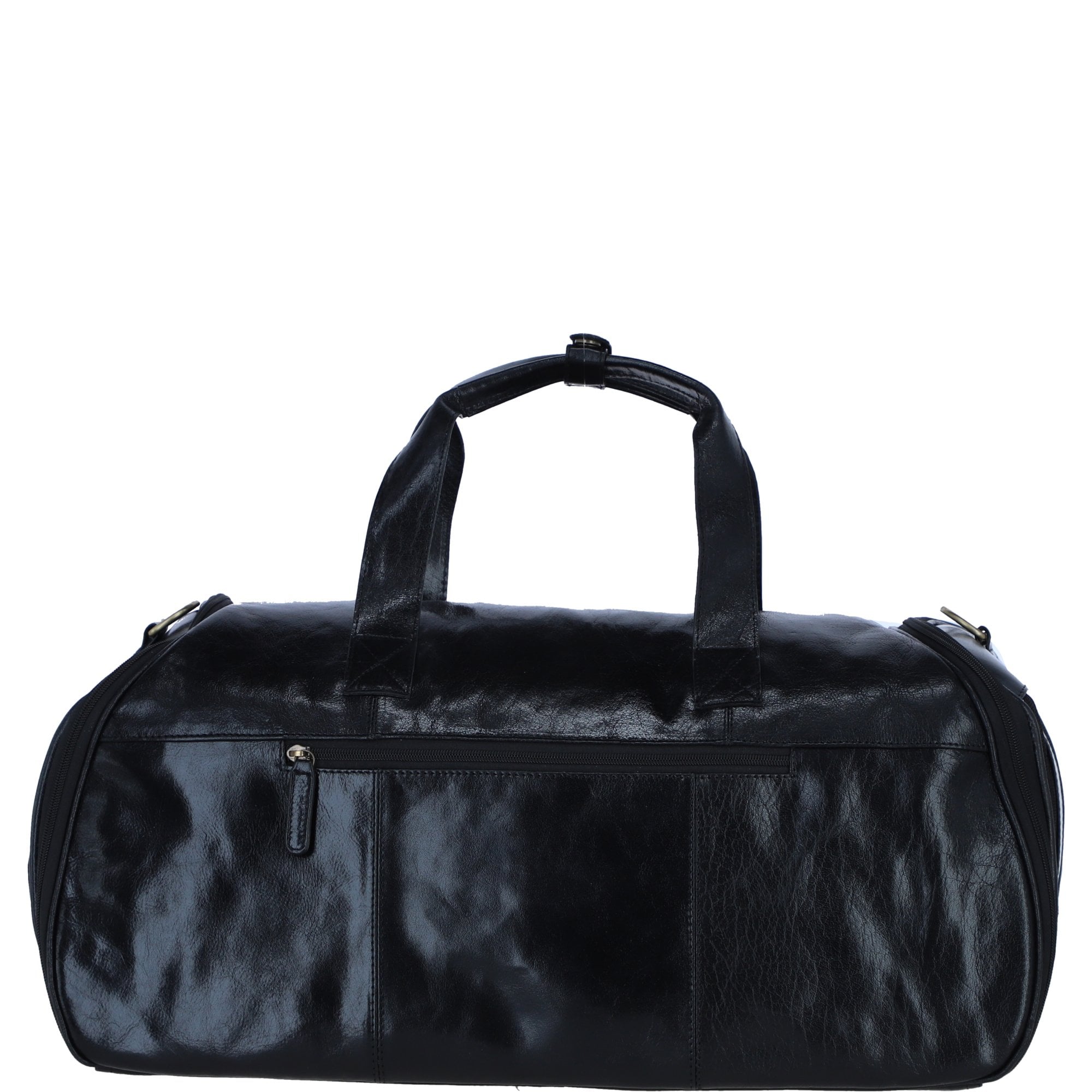 Ashwood Leather Expandable Travel Carrier Bag for Dogs & Cats in Black: K9-T01