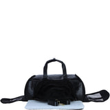 Ashwood Leather Expandable Travel Carrier Bag for Dogs & Cats in Black: K9-T01