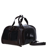 Ashwood Leather Expandable Travel Carrier Bag for Dogs & Cats in Brown: K9-T01