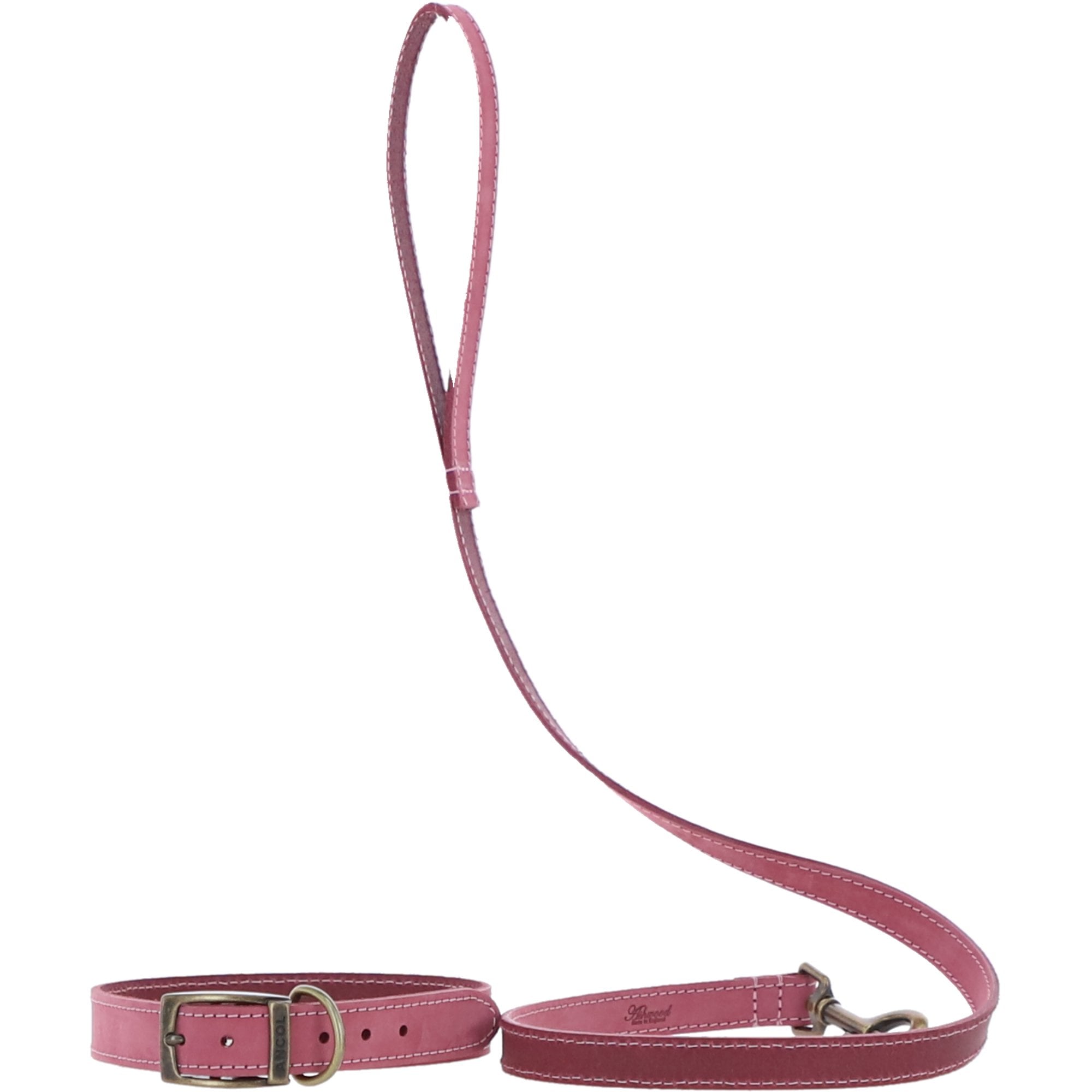 Ashwood Leather Exquisite Dog Lead in Pink: k9-L07