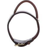 Ashwood Leather Dog Collar with Grab Handle in Brown: K9-C04