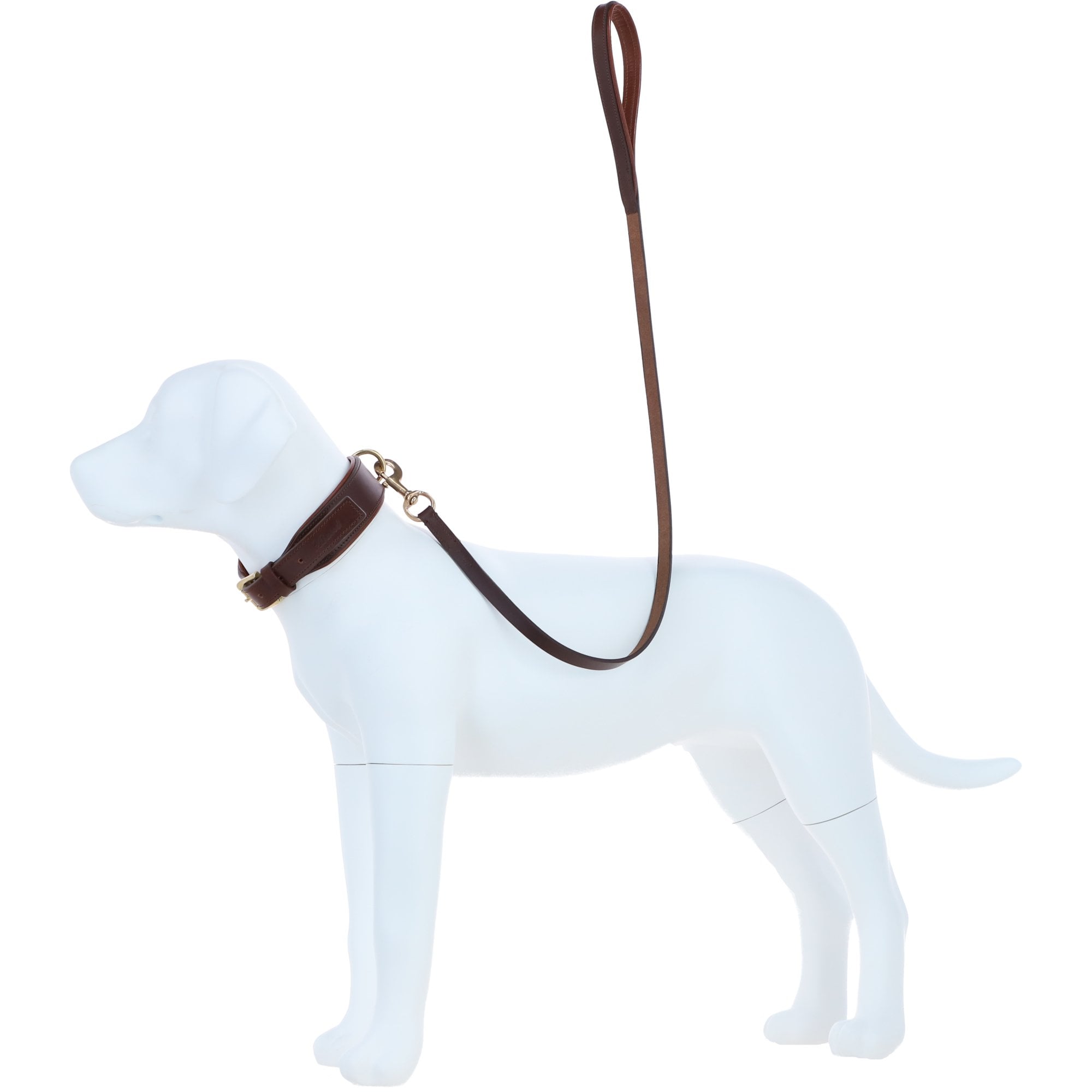 Genuine Leather Lead with Trigger Clasp in Brown: K9-L05