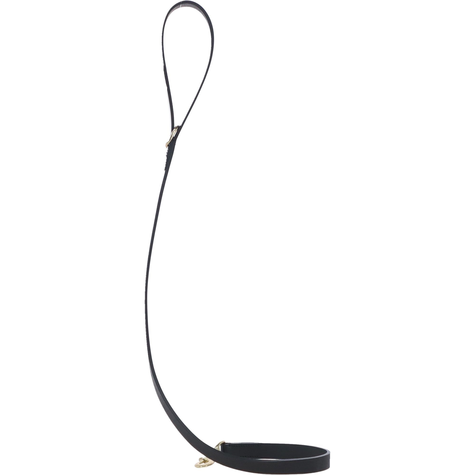 Genuine Leather Pet Leash with Gold Hardware in Black: K9-L01