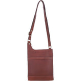 Ashwood Leather & Harris Tweed® Cloth Crossbody Bag Tan/Purple: TW-24-13-TP
