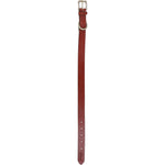 Genuine Leather Collar with Brass Hardware & Adjustable Buckle Fastening in Tan: K9-C12
