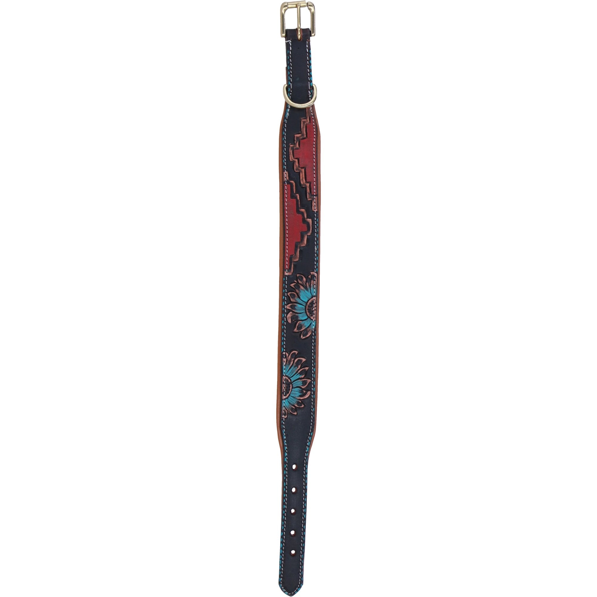 Ashwood Leather Handmade Floral Dog Collar in Multi: K9-C14