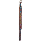Ashwood Leather Handcrafted & Hand-Painted Multi-Colour Sunflower Design Dog Collar: K9-C15