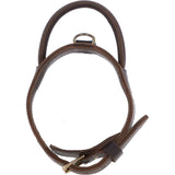Ashwood Leather Dog Collar with Grab Handle / Agitation Handle & Solid Brass Hardware in Brown – K9-C01