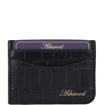 Ashwood Leather Croc Embossed Wallet & Card Holder Gift Set in Black: 30933