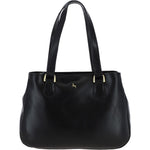 Ashwood Womens Three Section Leather Shoulder Bag Black: V-31