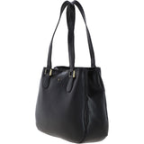 Ashwood Womens Three Section Leather Shoulder Bag Black: V-31