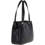 Ashwood Womens Three Section Leather Shoulder Bag Black: V-31