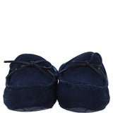 Men Classic Suede Sheepskin Moccasins Navy: Mens Moccasins