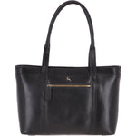 Vegetable Tanned Leather Bag Black: V-23