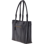 Vegetable Tanned Leather Bag Black: V-23