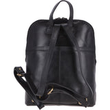 Vegetable Tanned Small Leather Backpack Black: V-25