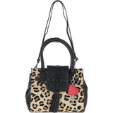 Ashwood Ladies Leather Tote Bag Black/leopard: J-12