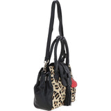 Ashwood Ladies Leather Tote Bag Black/leopard: J-12