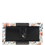 14 Card RFID Protected Large Leather Purse Black: S1