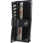 14 Card RFID Protected Large Leather Purse Black: S1