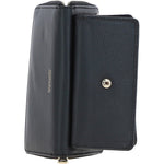 14 Card RFID Protected XL Leather Purse Black: S2
