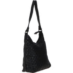 Ashwood Vintage Woven Leather Shoulder Bag Black: D-77
