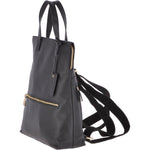 2 in 1 Leather Backpack Handbag Black: 62237