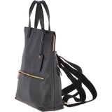 2 in 1 Leather Backpack Handbag Black: 62237