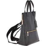 2 in 1 Leather Backpack Handbag Black: 62237