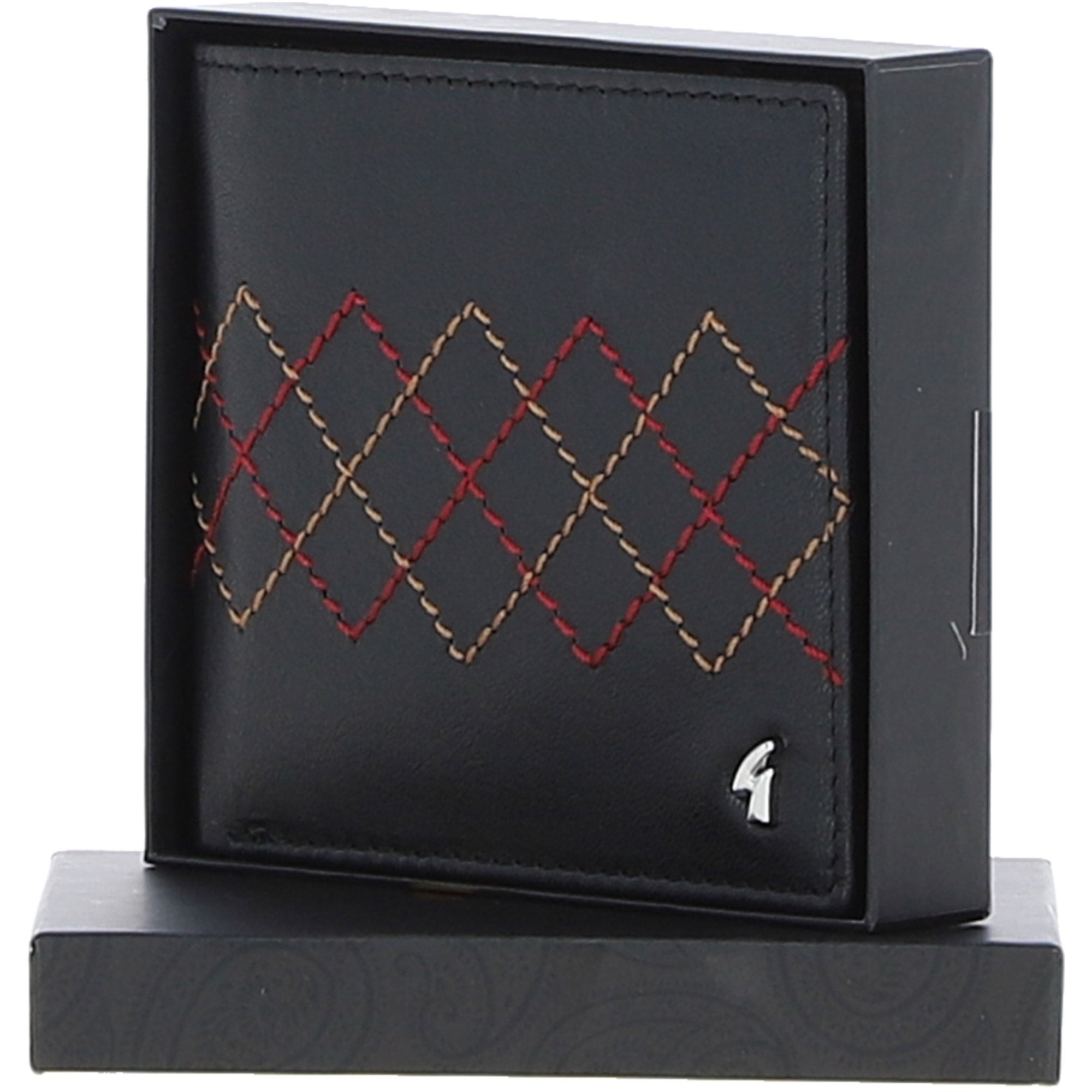 Leather 4 Card Billfold Wallet Black: GB-145-AS