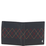 Leather 4 Card Billfold Wallet Black: GB-145-AS