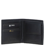 Leather 4 Card Billfold Wallet Black: GB-145-AS