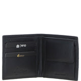 Leather 4 Card Billfold Wallet Black: GB-145-AS