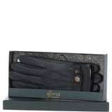 Men's Leather Gloves Black: GB-530