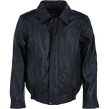Men's Real Leather Brando Bomber Jacket Black: AWM-601