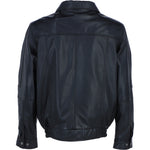 Men's Real Leather Brando Bomber Jacket Black: AWM-601