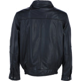 Men's Real Leather Brando Bomber Jacket Black: AWM-601