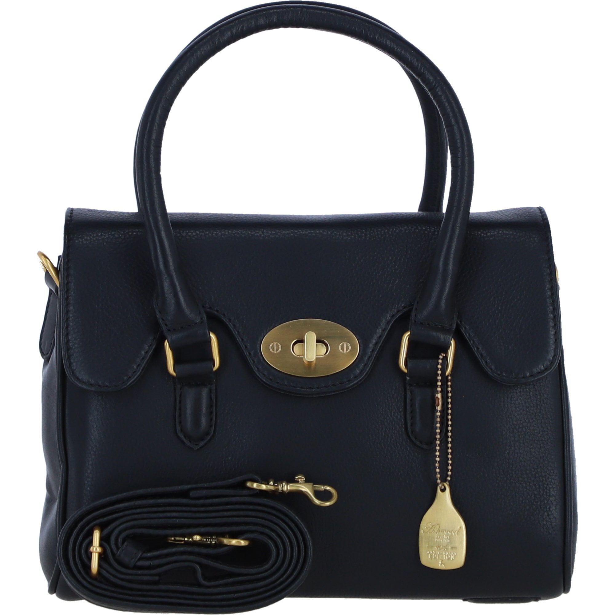 Exquisite Genuine Leather Medium Shoulder Bag for Women in Black: L-38