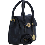 Exquisite Genuine Leather Medium Shoulder Bag for Women in Black: L-38