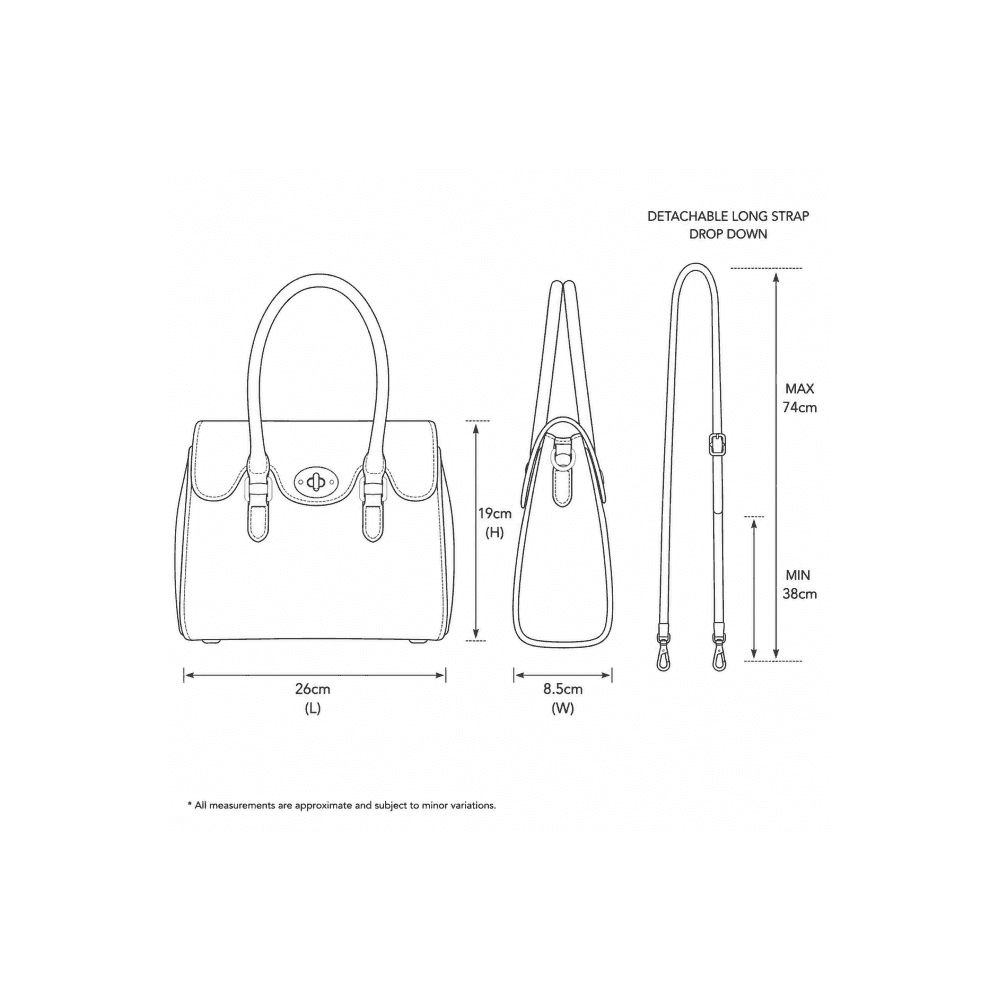 Exquisite Genuine Leather Medium Shoulder Bag for Women in Black: L-38