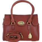 Exquisite Genuine Leather Medium Shoulder Bag for Women in Tan: L-38