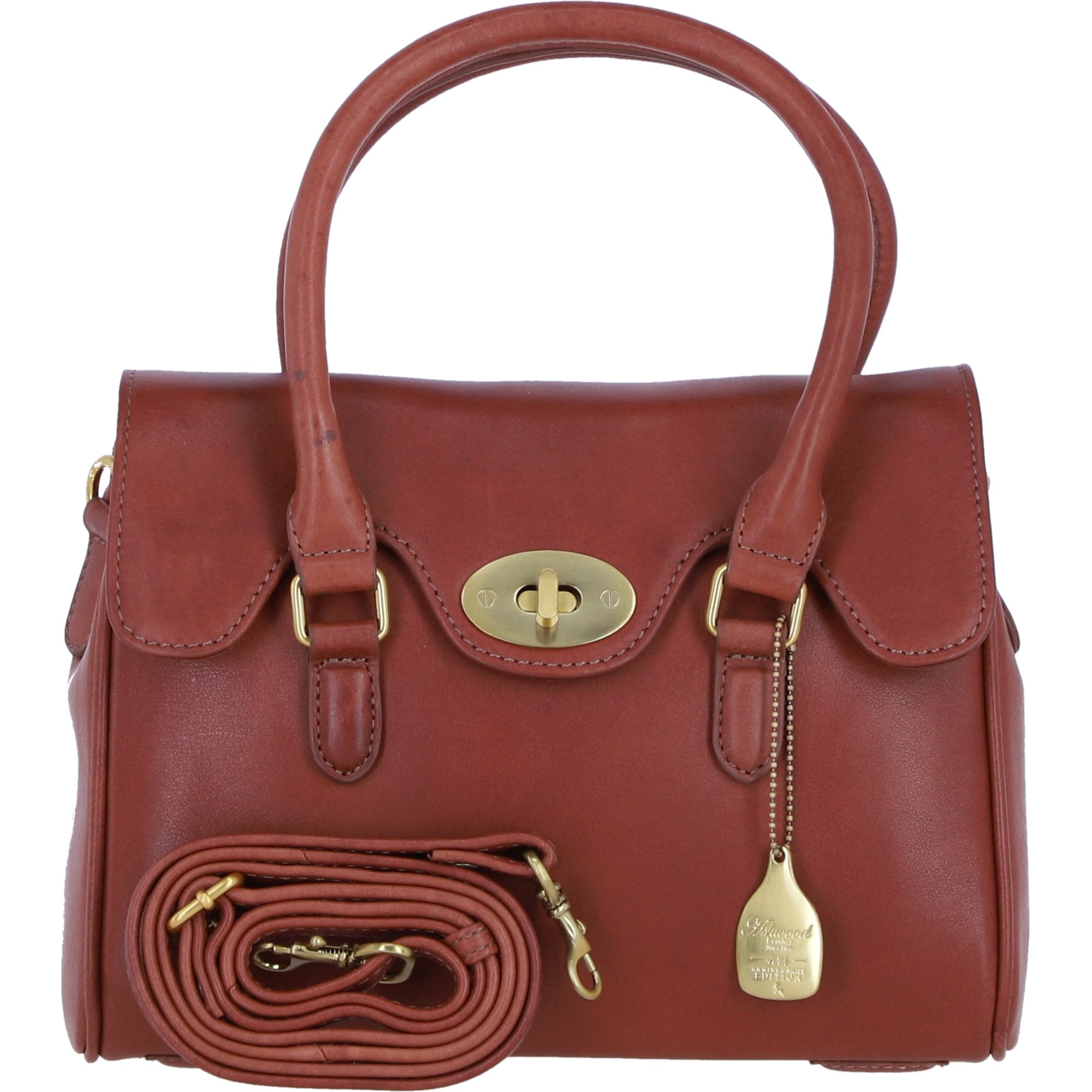 Exquisite Genuine Leather Medium Shoulder Bag for Women in Tan: L-38