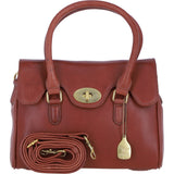 Exquisite Genuine Leather Medium Shoulder Bag for Women in Tan: L-38
